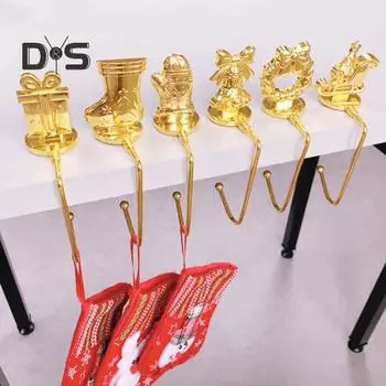 Декоративный держатель для рождественских чулок на каминную полку, устойчивый к ржавчине и коррозии, простой в установке, нескользящий держатель для рождественских чулок на каминную полку D