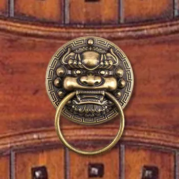 Декоративный дверной молоток, старинные латунные ворота, дверная ручка 6cm