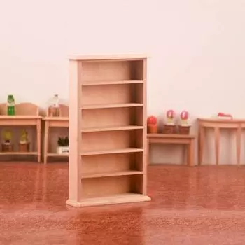 Декоративный Легкий Красивый 1:12 Burr Free Миниатюрный книжный шкаф Модель Игрушка Кукольный домик Аксессуары Книжная полка