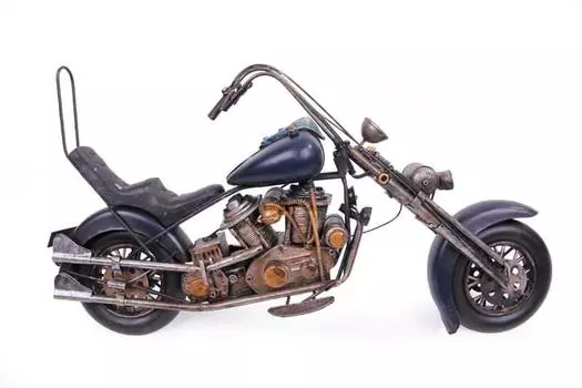Декоративный металлический мотоцикл