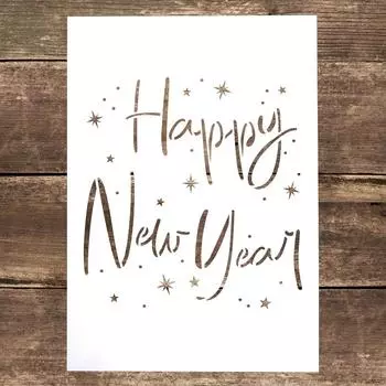 Декоративный многоразовый новогодний трафарет размера А4, трафареты для рисования своими руками, скрабукинг, роспись по дереву, холсту, полу, стенам и плитке