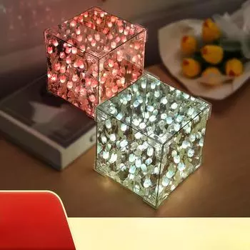 Декоративный ночник ручной работы своими руками Тюльпан Море Кубик Рубика Ночник Подарок Подарок на день рождения 21 Flowers фиолетовый