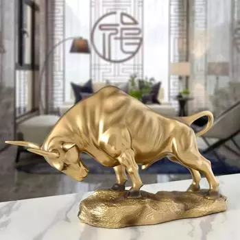 Декоративный орнамент Lucky Taurus для домашнего декора, креативный современный офисный рабочий стол с изображением коровы, для бизнеса, книжный шкаф, украшение для бычьего рынка