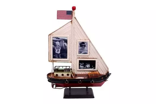 Декоративный парусник с металлическим каркасом