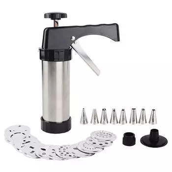 Декоративный пистолет для печенья из нержавеющей стали, ручная машина для прессования печенья, бытовые инструменты для выпечки своими руками, кухонные принадлежности