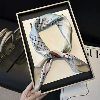 Декоративный простой шелковый шарф с текстурой, женский новый стиль, весна-осень-лето, модный универсальный платок для работы 70*70cm