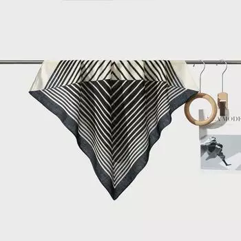 Декоративный простой шелковый шарф с текстурой, женский новый стиль, весна-осень-лето, модный универсальный платок для работы 70*70cm темно-фиолетовый