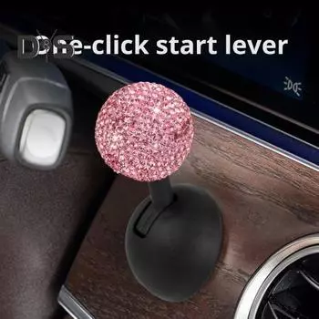 Декоративный рычаг запуска автомобиля одной кнопкой, украшение, легко устанавливается, блестящий стразы, шаровой рычаг, рокер, джойстик, аксессуары для салона автомобиля