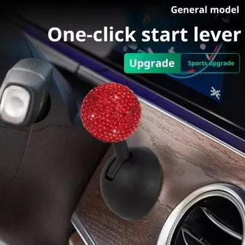 Декоративный рычаг запуска автомобиля с одной кнопкой, легко устанавливается, блестящий горный хрусталь, рокер