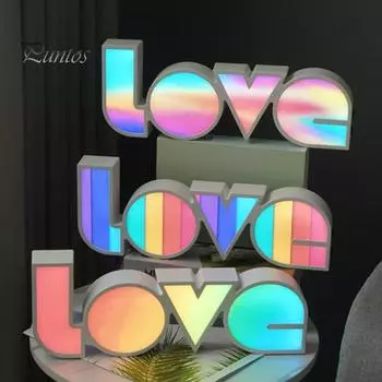 Декоративный световой короб Love LED Love Letters Night Light Dreamy Glow Marquee Light Box Light Up Box Gift for Lover A