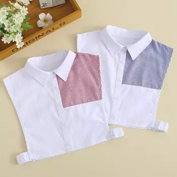 Декоративный воротник свитера, поддельный воротник, однотонный женский заостренный воротник, двухцветный поддельный воротник, воротник рубашки B360