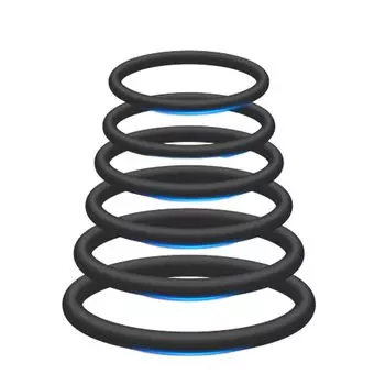 Dekori Penis Penis Cock 6 Piece SM Penis Легко носить насадки для пениса Товары Кольцо, Силикон, Мужское кольцо, Набор, Ограничение, Носить, Повседневный,