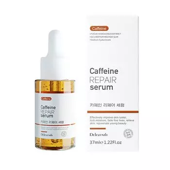 DEleventh Korean Brand Caffeine Repair Face Serum 37 мл Содержит натуральные увлажняющие компоненты, поддерживает кожу, освежает / экстракты, сыворотку, эластичность, успокаивает,