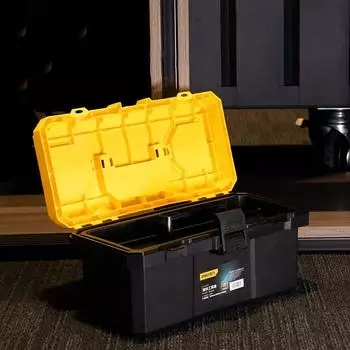 Deli, 1 шт., ящик для инструментов с различными спецификациями, двухслойный ящик для хранения инструментов с ручкой, многофункциональный портативный органайзер для инструментов