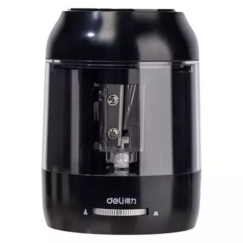 deli электрическая точилка для карандашей черная совместимая модель карандаша VA15 точилка для карандашей точилка для карандашей канцелярские принадлежности канцелярские принадлежности с заточкой QR-код для чёрный