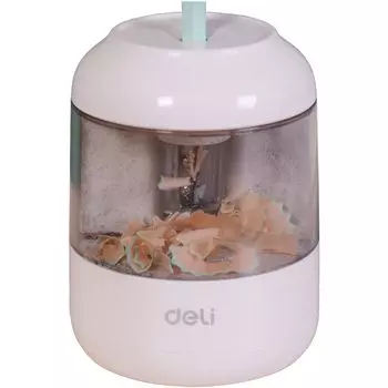 Deli электрическая точилка для карандашей вход подарочная точилка для карандашей секундная быстрая заточка электрическая точилка лезвие из вольфрамовой стали длительный срок службы режет аккумулятор