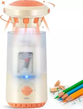 Deli Electric Pencil Fully Compatible with Pencils and Colored 5 Adjustable Lead Thickness Fast Prevents Wasteful Automatic Perfect for and Office