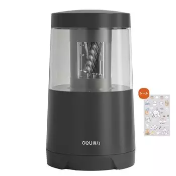 Deli Electric Pencil Pencil Entrance Large Shavings Sticker Automatic Removal of Broken 2A Power Electric Stylish and For Office Drawing Colored