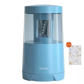 Deli Electric Pencil School Entrance Large Shavings Box with Automatic Broken Core 2A Power Stylish and for and Office Suitable for Drawing Colored синий
