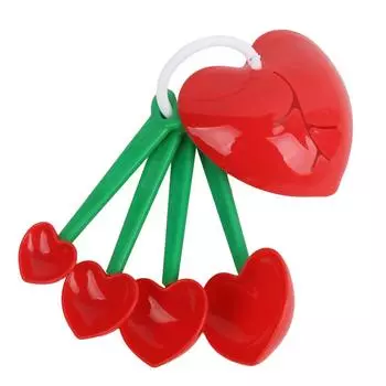 Нежная и милая ложка-чашка для кухни, мерные ложки для кухни, мерные ложки для вишни