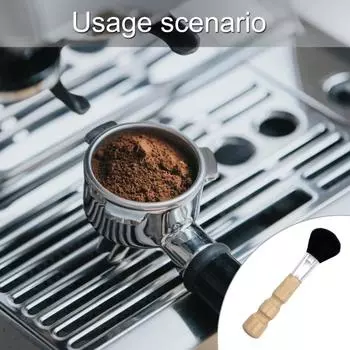 Delicate Coffee Grinder Cleaning Brush Effective Coffee Grinder Brush with Handle for Effective Residues Removal чёрный
