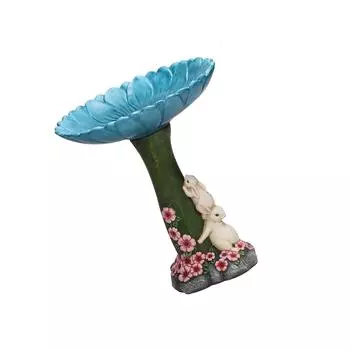 Изящная садовая ванна для птиц Статуя Дворовая кормушка для птиц Украшение для двора
