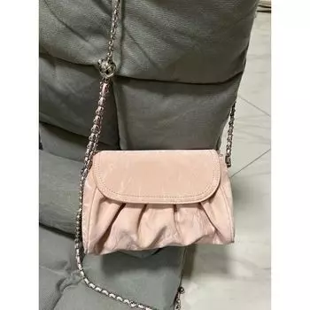 Delicate Soft Leather Summer Clouds Bag Chain Pink