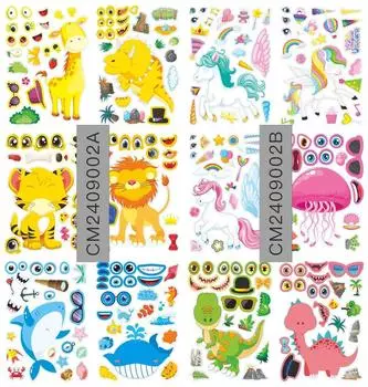 Delightful Cm2409002 Cartoon Animal Interactive Puzzle With Diy Stickers Kids For