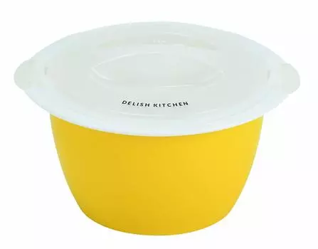 DELISH KITCHEN Pearl Металлическая микроволновая печь для рисования, 1 чашка, желтая