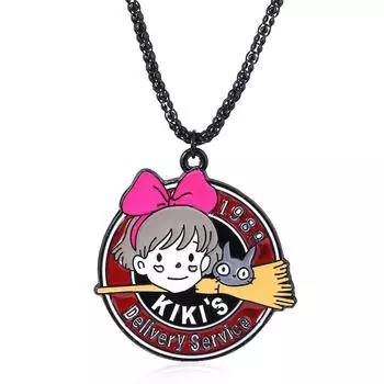 Delivery Service Kikis Alloy Necklace Cat Pendant Keychain For Gift Unisex StyleA
