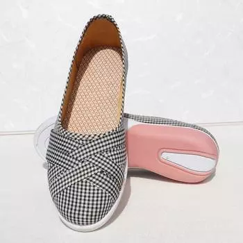 Della Tela di Canapa Piatto da Ginnastica Casual Resistente All usura da Barba Bordi Fascia Elastica Scarpe Basse Nuovo dfg56 8 чёрный