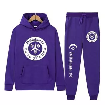 Dellafuente Hoodies + Pants 2 Pieces Sets Women Fashion Letter Graphic Printed Sweatshirts Jogger Casual Hooded Pullover Sweatpant S