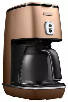 DeLonghi Distinta Collection Drip Coffee Maker with Aroma Mode Style Copper 6 Cups ICMI011J-CP