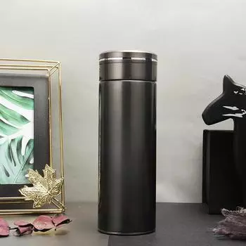 Деловая чашка для чая, вакуумная кружка с зеркальной крышкой из нержавеющей стали 304L, подарок 400