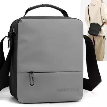 Деловая мужская сумка через плечо, вертикальная сумка-мессенджер, маленькая сумка через плечо, сумка для поездок на работу чёрный