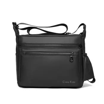 Деловая мужская сумка сумка через плечо большой вместимости портфель многофункциональная сумка на плечо можно положить чайник для воды чёрный