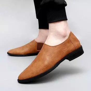 Деловая обувь мужская брендовая универсальная мужская обувь для активного отдыха без застежек удобная мужская обувь для вождения новое поступление мужская повседневная обувь 6.5