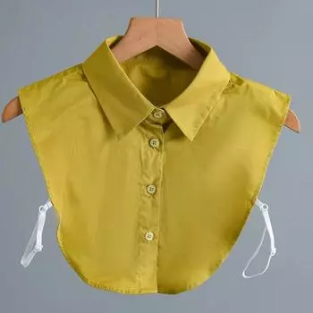 Деловая рубашка с заостренными лацканами, поддельный воротник для женщин и мужчин, съемная рубашка, декоративная блузка, съемные воротники, поддельный воротник