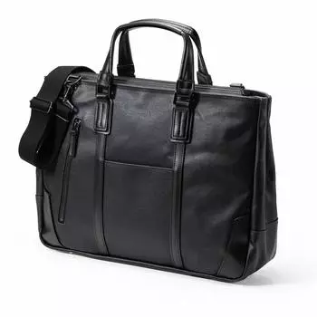 деловая сумка из парусины Курасики и Тоёока формата А4, широкая, [Sanwa Direct] японское производство, шитье, 2-сторонняя, совместимая, 13,3-дюймовый ПК, черная, чёрный