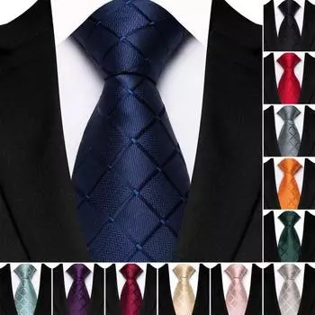 Деловой галстук с квадратным геометрическим узором, однотонный, гладкий атласный, формальный галстук, повседневный, уличный темно-серого