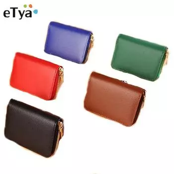 Деловой кошелек для монет, кошелек для женщин и мужчин, однотонный кошелек из искусственной кожи с удостоверением личности, держатель для кредитных карт, чехол с несколькими отделениями для карт