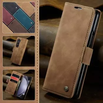 Деловой кожаный чехол для Samsung Galaxy Z Fold 5 Fold5 Fold4 Fold 4 Zfold5 5G Аксессуары для мобильных телефонов Сумка с гнездом для карт for Samsung Z Fold 5