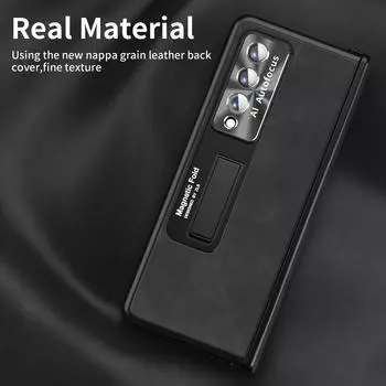 Деловой кожаный чехол на весь корпус для Samsung Galaxy Z Fold 4 5g Fold4 Fold 3 Fold3 Zfold4 Стеклянные пленочные чехлы на передний экран for Samsung Z Fold 4 зелёный