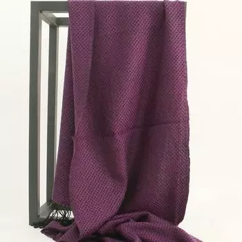 - Деловой мужской шарф в мелкую клетку с бахромой, теплый кашемировый шарф на осень и зиму 200 коричневый