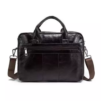 Деловой портфель из масляной восковой кожи для ноутбука, чехол для документов, модная сумка-мессенджер, сумка-тоут