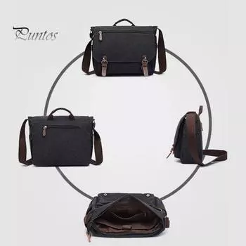 Деловой портфель с ручкой и плечевым ремнем, водонепроницаемая холщовая сумка с пряжкой и замком для ноутбука 15,6 дюйма, большая вместимость, противоугонная сумка для деловых поездок синий