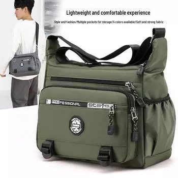 Деловой рюкзак с множеством карманов и большой вместимостью армия зеленый