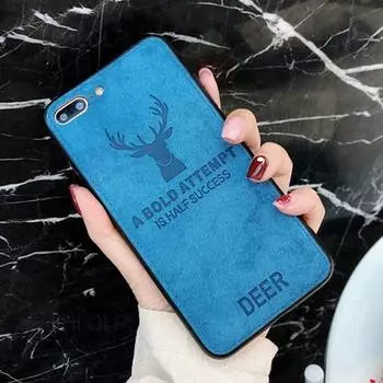 Деловой тканевый чехол с рисунком оленя для Samsung Galaxy A52S A30S Poco F3 Xiaomi Redmi Note 11S 5G Huawei Honor X7A Nova 7i Mate 20 Pro Мягкий чехол из ТПУ Galaxy A52 5G/A52S 5G чёрный