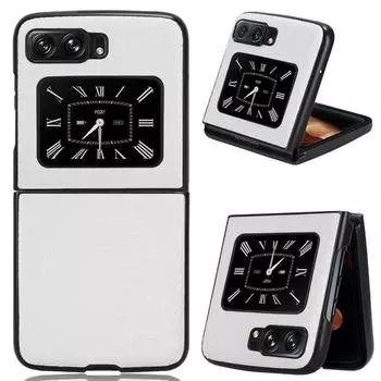 Деловой тонкий кожаный чехол для Motorola Razr 2022, защита от падения, аксессуары для мобильных телефонов, чехол for MOTO RAZR 2022 розовый