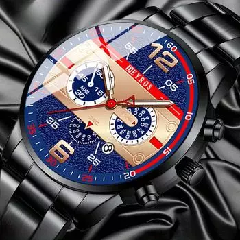 Деловые мужские часы-календарь, модные мужские классические наручные часы с ремешком из нержавеющей стали, повседневные мужские часы, идеальный выбор для подарков мужчинам